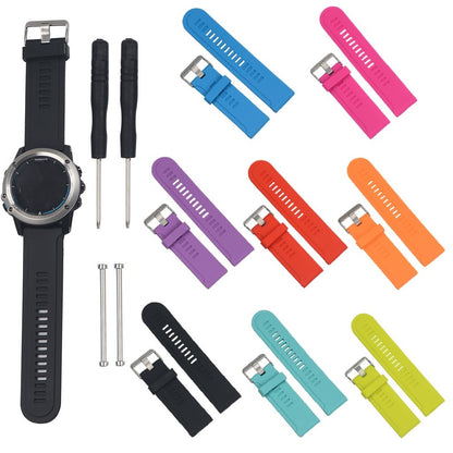 Rigtigt skøn Garmin Fenix 3 Silikone Rem - Blå#serie_6