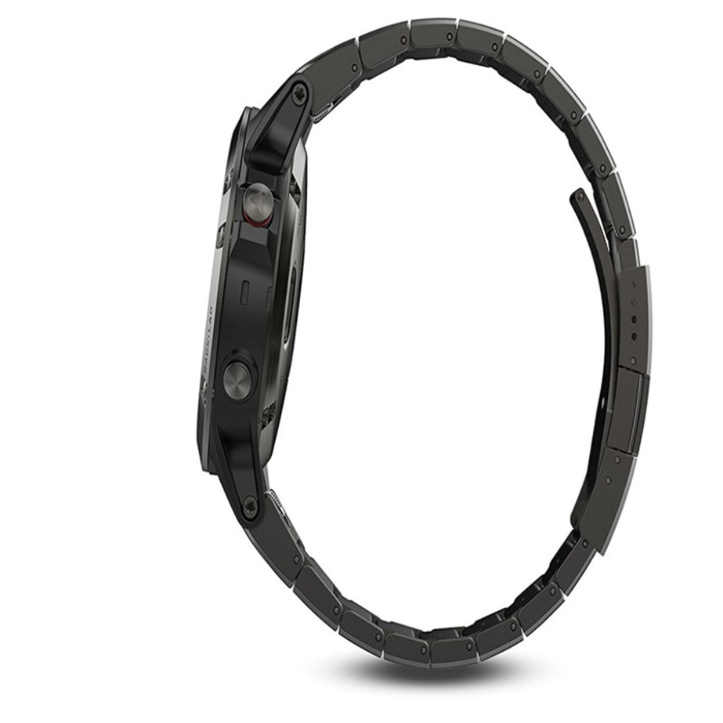 Holdbart Garmin Fenix 5X / Garmin Tactix Charlie Metal Rem - Sort#serie_2