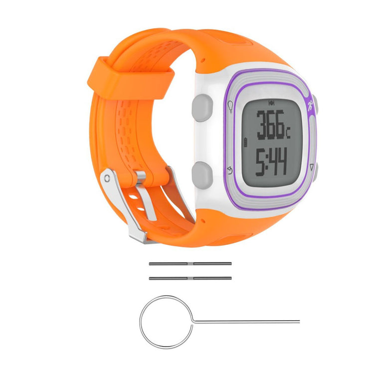 Helt vildt slidstærk Garmin Forerunner 10 Silikone Rem - Orange#serie_2