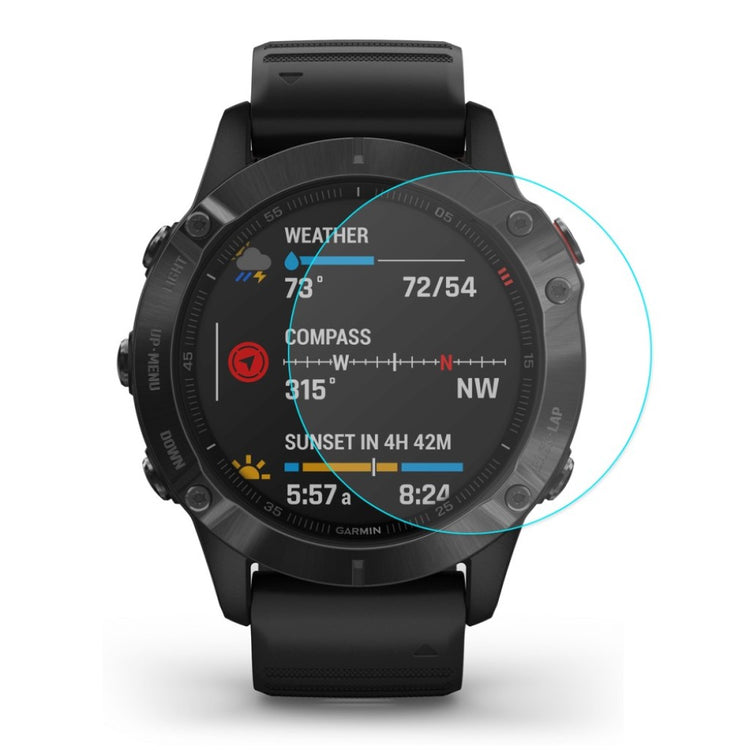 Garmin Fenix 6 / Garmin Fenix 6S Pro Hærdet Glas  9H Skærmbeskytter - Gennemsigtig#serie_7