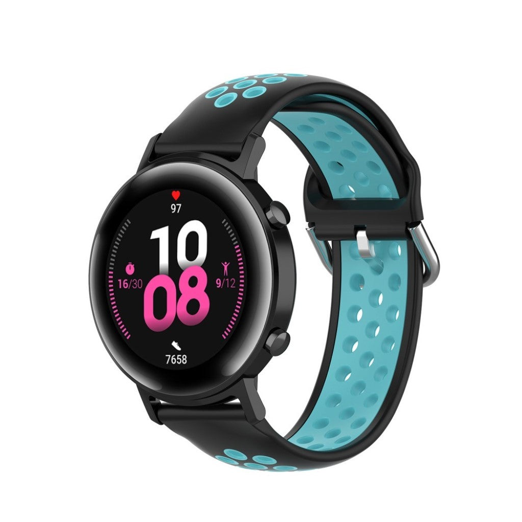 Kønt Amazfit Youth / Huawei Watch GT 2 42mm Silikone Rem - Sort#serie_1