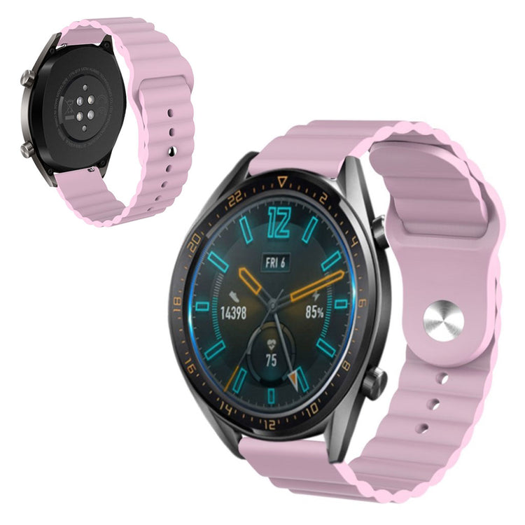 Nydelig Amazfit Youth / Huawei Watch GT 2 42mm Silikone Rem - Pink#serie_6