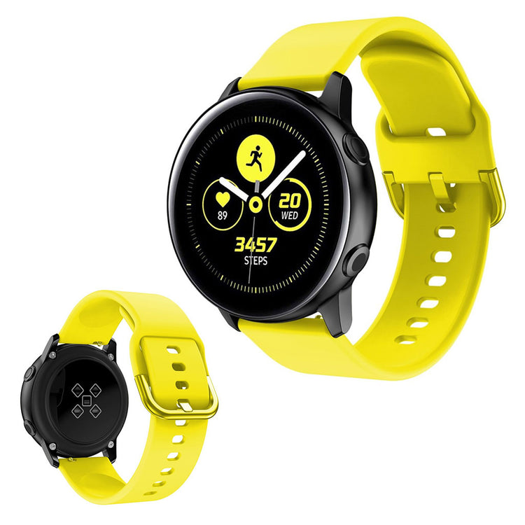 Vildt fed Amazfit GTS / Huawei Watch GT 2 42mm Silikone Rem - Gul#serie_6