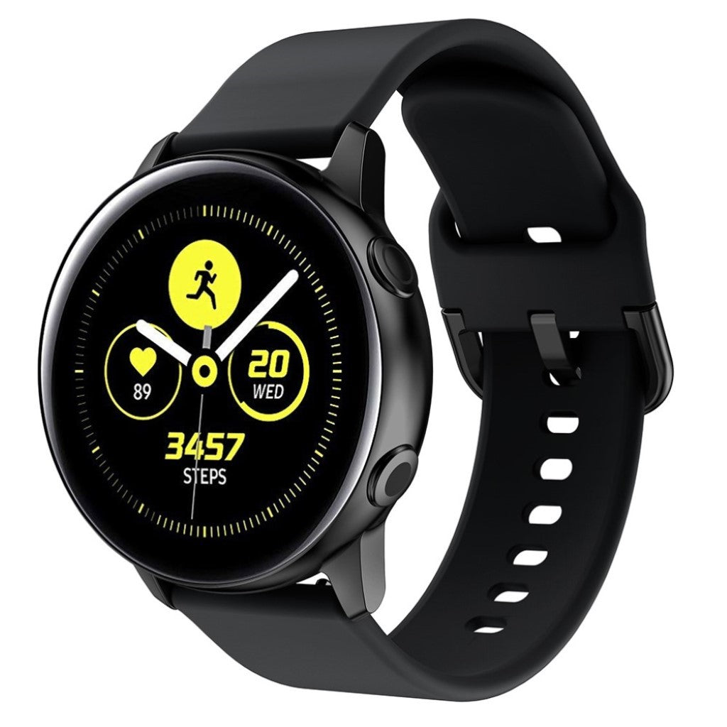 Vildt fed Amazfit GTS / Huawei Watch GT 2 42mm Silikone Rem - Sort#serie_7