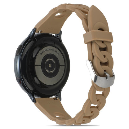 20mm Universal cool circle design silicone watch strap - Brown#serie_13