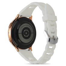22mm Universal cool circle design silicone watch strap - White#serie_1