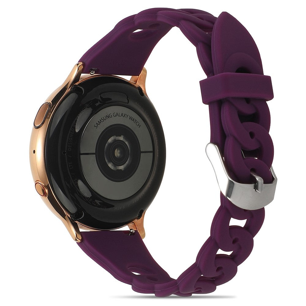 22mm Universal cool circle design silicone watch strap - Purple#serie_12