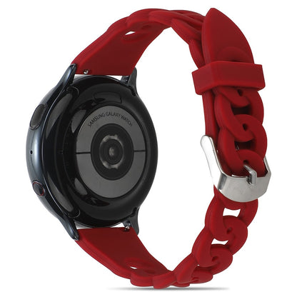 22mm Universal cool circle design silicone watch strap - Wine Red#serie_6