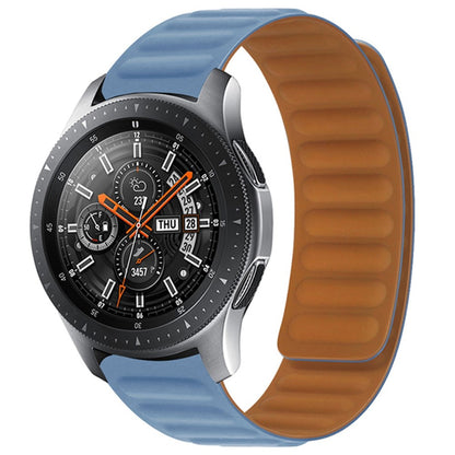 22mm Universal silicone magnetic lock watch strap - Mist Blue#serie_3