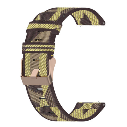 18mm Universal nylon watch strap - Yellow Stripe#serie_3