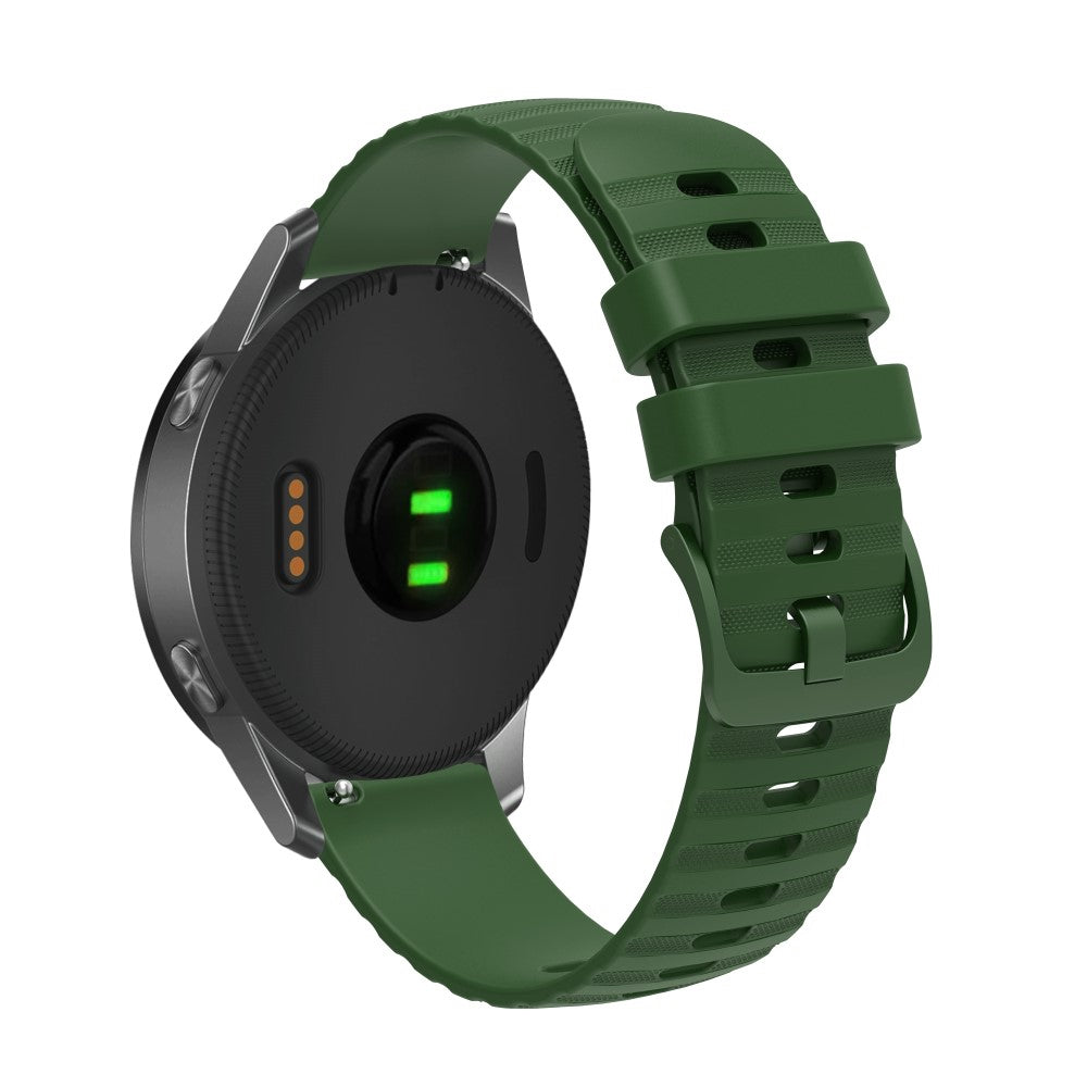 22mm Universal grain dots style silicone watch strap - Army Green#serie_7