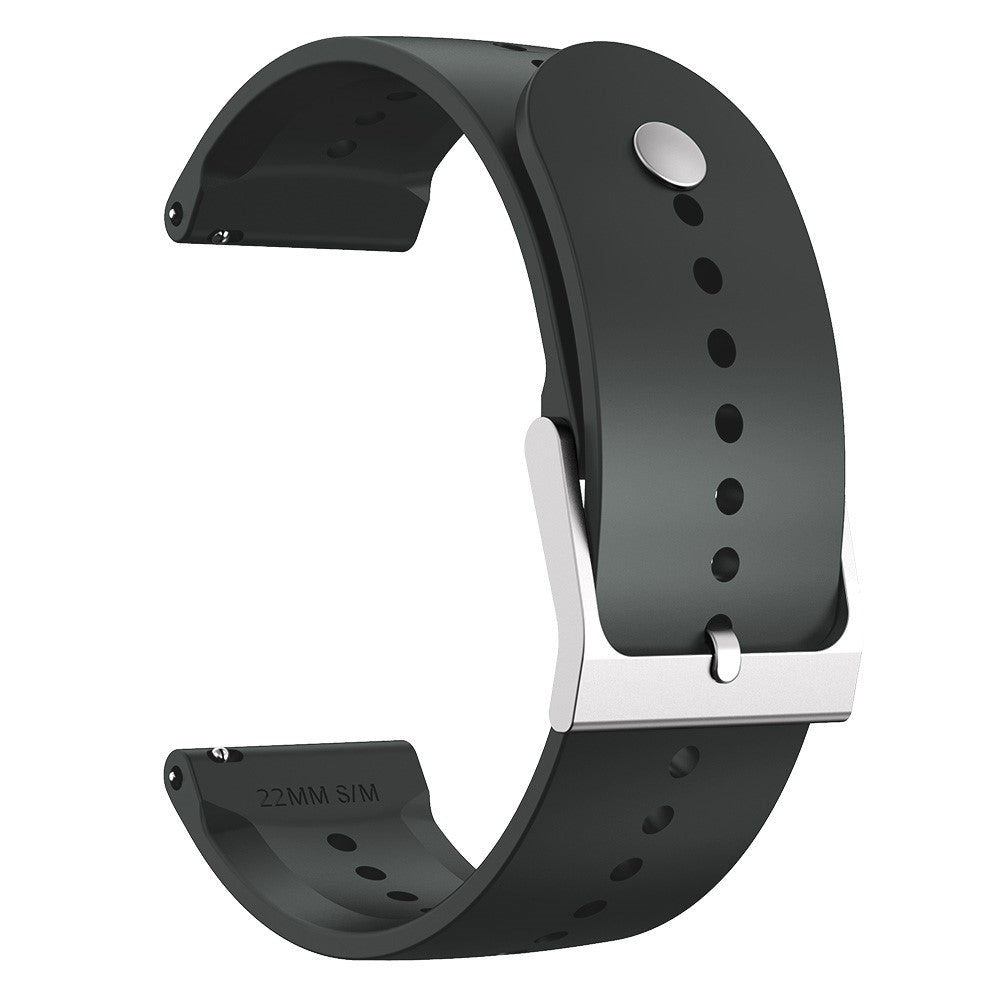 22mm Universal silicone watch strap - Dark Grey#serie_4
