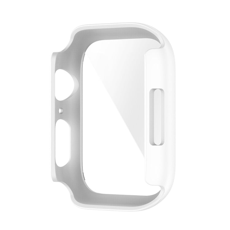 Rigtigt Flot Apple Watch Series 7 41mm Cover med Skærmbeskytter i Plastik og Hærdet Glas - Hvid#serie_10