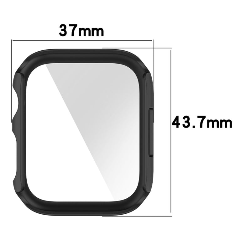 Rigtigt Flot Apple Watch Series 7 41mm Cover med Skærmbeskytter i Plastik og Hærdet Glas - Blå#serie_4