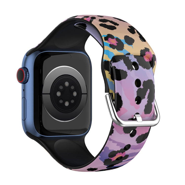 Helt vildt fint Apple Watch Series 7 41mm Silikone Rem - Flerfarvet#serie_7
