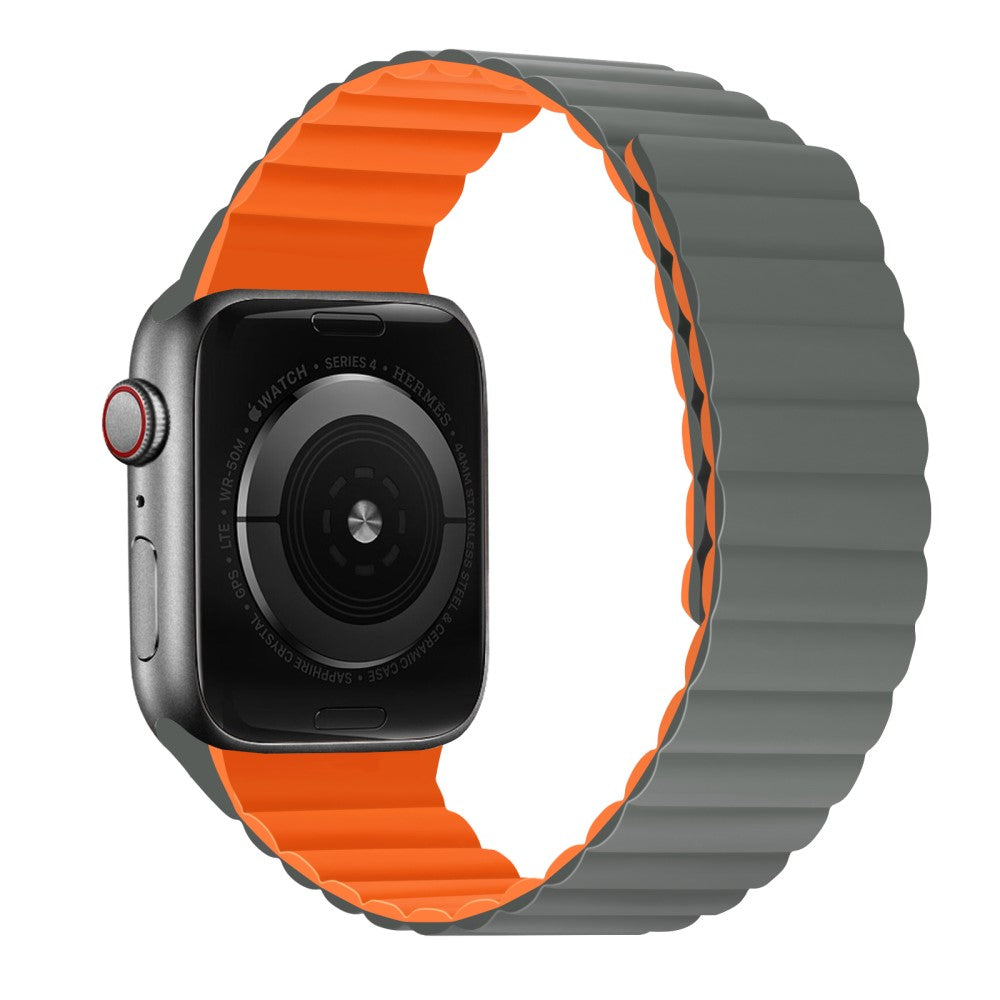 Mega fint Apple Watch Series 7 41mm Silikone Rem - Sølv#serie_7