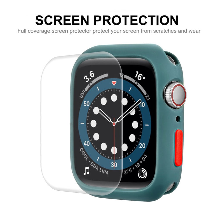 Vildt Fed Apple Watch Series 7 41mm Cover med Skærmbeskytter i Silikone - Hvid#serie_4