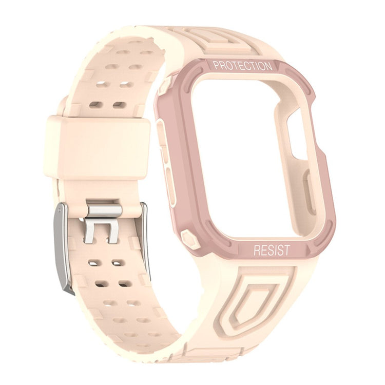 Apple Watch Series 7 41mm Silikone Rem med Cover - Pink#serie_4