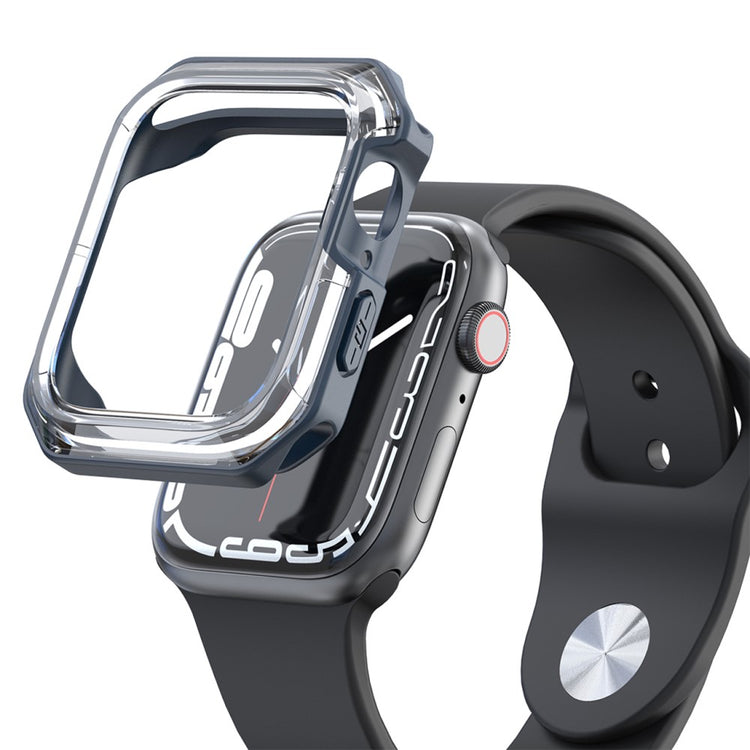 Apple Watch Series 7 41mm Gennemsigtig Silikone Bumper  - Blå#serie_5