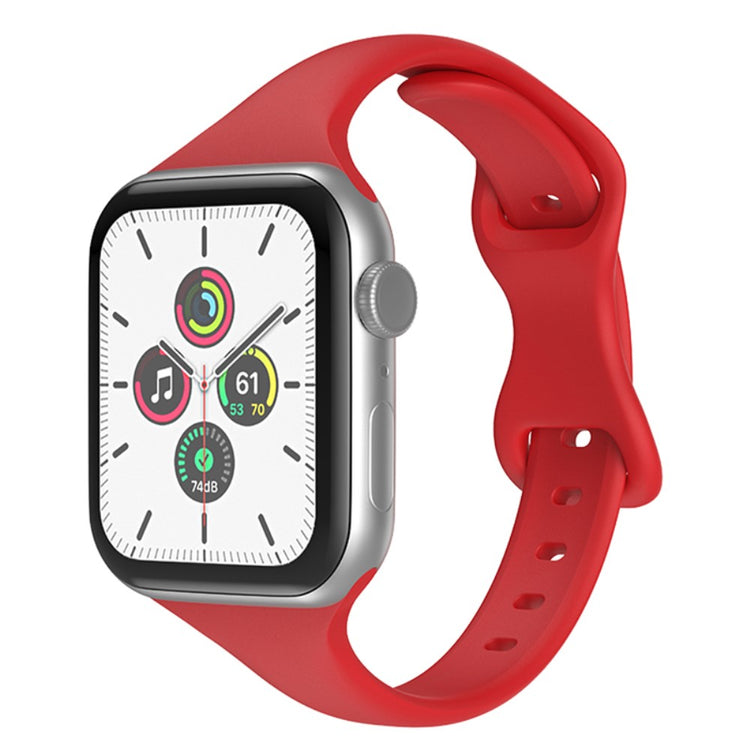 Rigtigt holdbart Apple Watch Series 7 41mm Silikone Rem - Rød#serie_4