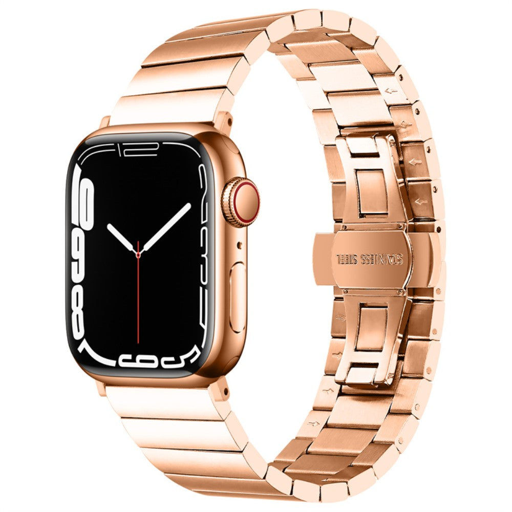 Solid Apple Watch Series 7 41mm Metal Rem - Pink#serie_3