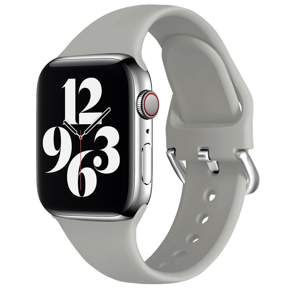 Yndigt Apple Watch Series 7 41mm Silikone Rem - Sølv#serie_7