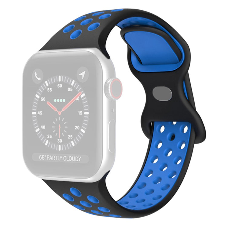 Rigtigt flot Apple Watch Series 7 41mm Silikone Rem - Sort#serie_18