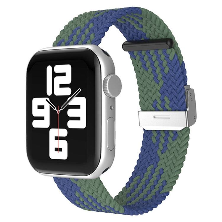 Helt vildt hårdfør Apple Watch Series 7 41mm Stof Urrem - Grøn#serie_21
