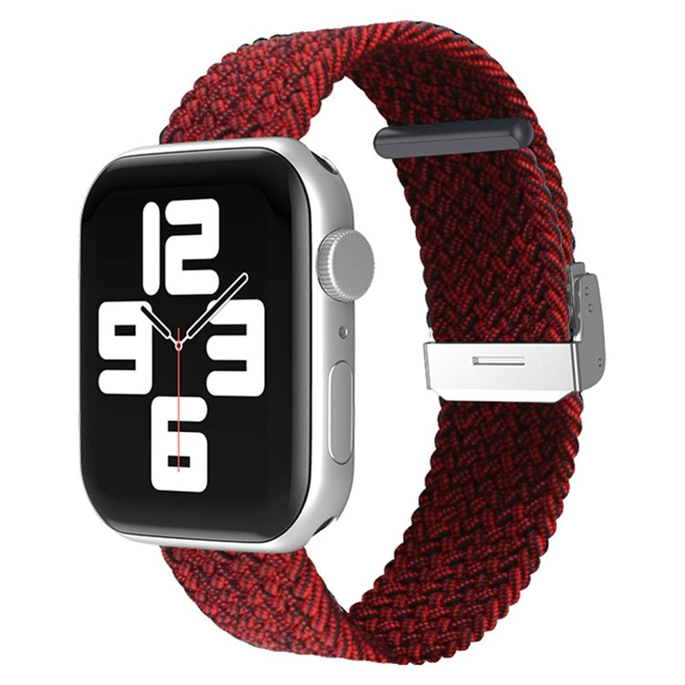 Helt vildt hårdfør Apple Watch Series 7 41mm Stof Urrem - Rød#serie_8