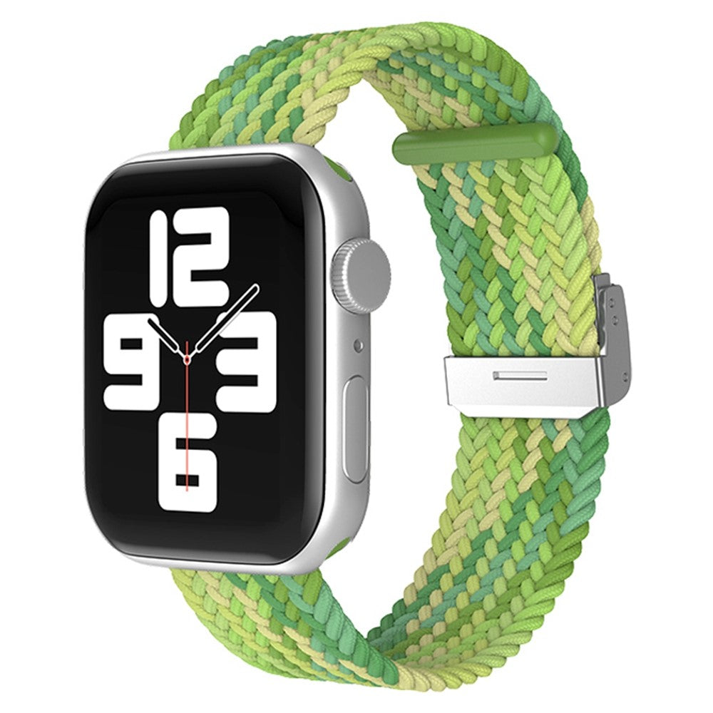Helt vildt fantastisk Apple Watch Series 7 41mm Stof Urrem - Grøn#serie_22