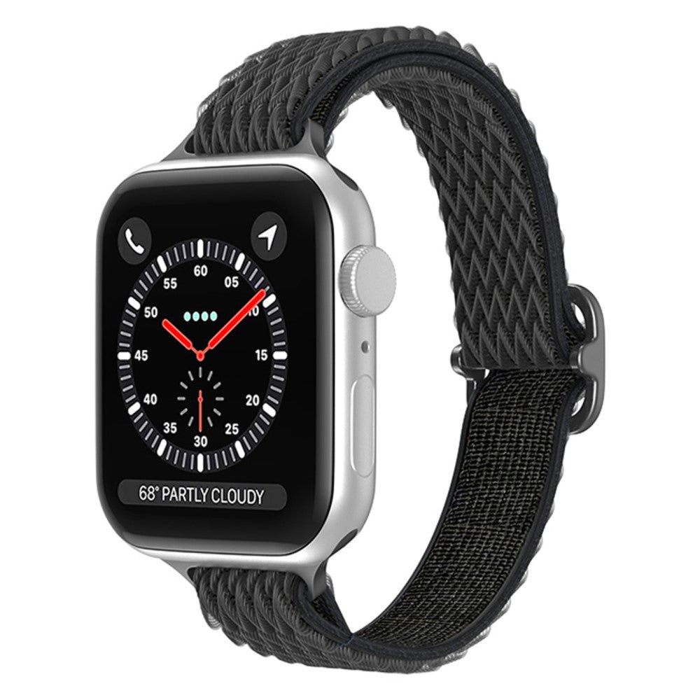Helt vildt elegant Apple Watch Series 7 41mm Stof Urrem - Sort#serie_1