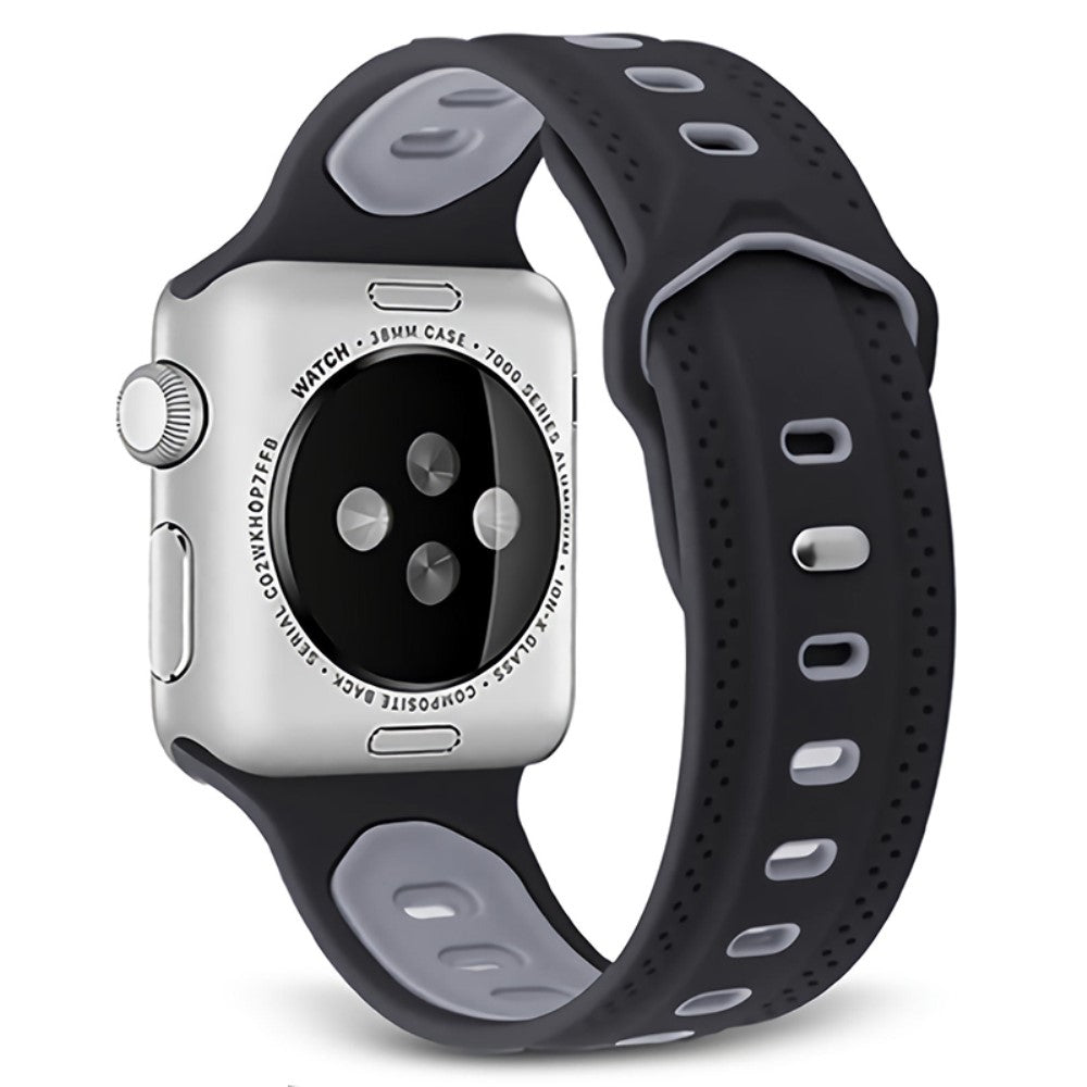 Vildt pænt Apple Watch Series 7 41mm Silikone Urrem - Sølv#serie_6