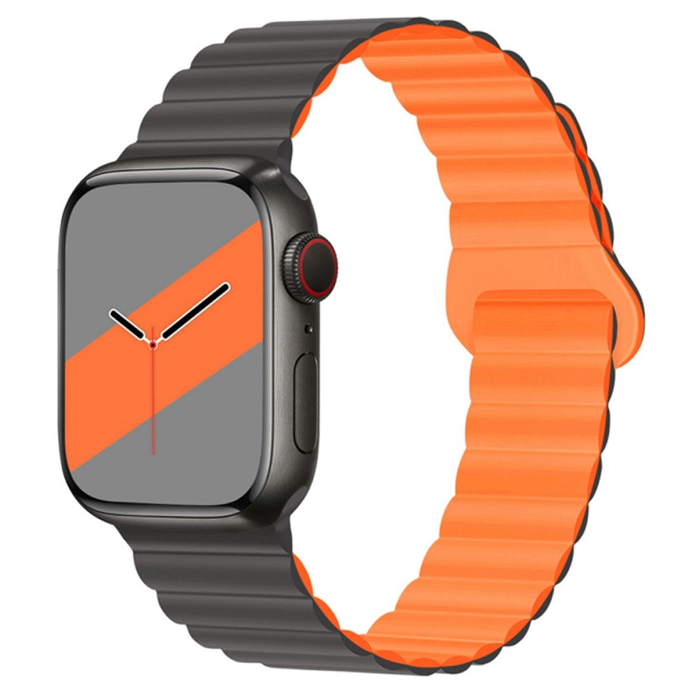 Super flot Apple Watch Series 7 41mm Silikone Urrem - Sølv#serie_7