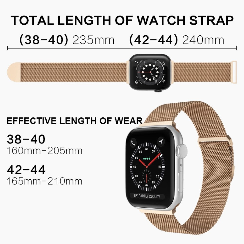 Rigtigt smuk Apple Watch Series 7 41mm Metal Urrem - Sølv#serie_2