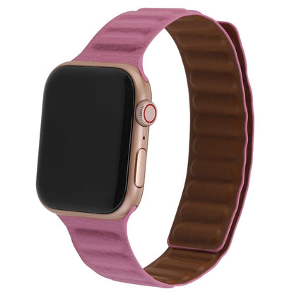 Helt vildt holdbart Universal Apple Ægte læder Urrem - Pink#serie_10