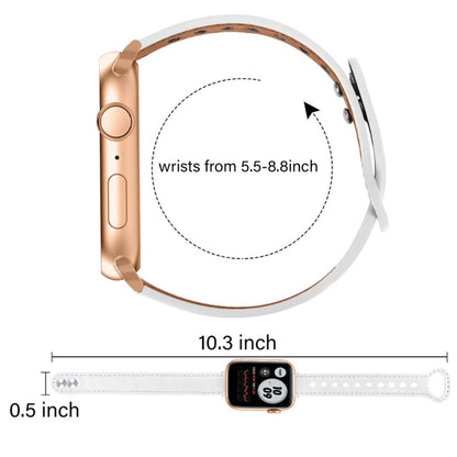 Rigtigt nydelig Universal Apple Ægte læder Urrem - Hvid#serie_1