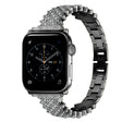 Utrolig fin Apple Watch Series 7 45mm Metall og Strass Reim
