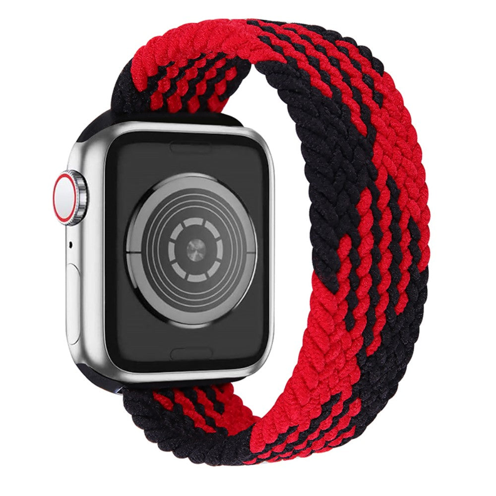 Meget elegant Apple Watch Series 7 45mm Nylon Rem - Størrelse: M - Rød#serie_11