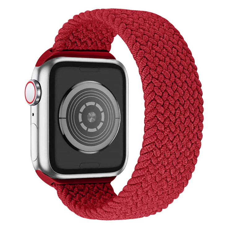 Meget elegant Apple Watch Series 7 45mm Nylon Rem - Størrelse: M - Rød#serie_13