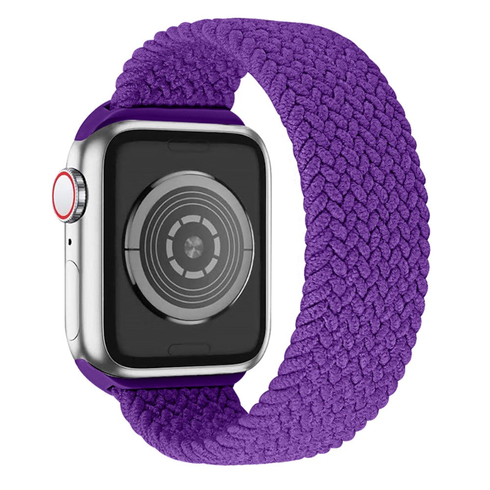 Meget elegant Apple Watch Series 7 45mm Nylon Rem - Størrelse: M - Lilla#serie_23