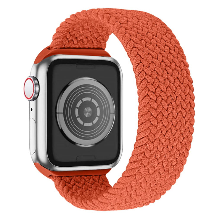 Meget elegant Apple Watch Series 7 45mm Nylon Rem - Størrelse: M - Orange#serie_5