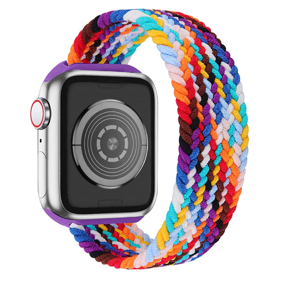Superflot Apple Watch Series 7 45mm Nylon Rem - Størrelse: S - Flerfarvet#serie_3
