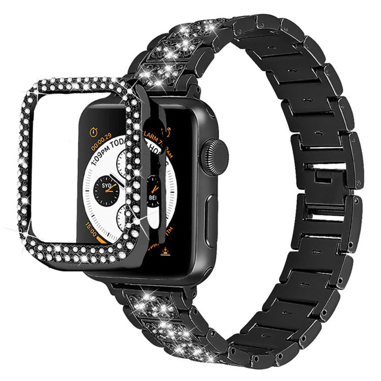 Apple Watch Series 7 45mm Metal Rem med Cover - Sort#serie_3