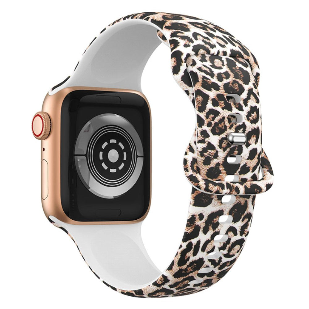 Meget fint Apple Watch Series 7 45mm Silikone Rem - Brun#serie_1