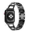 Strålende Apple Watch Series 7 45mm Metall og Strass Reim