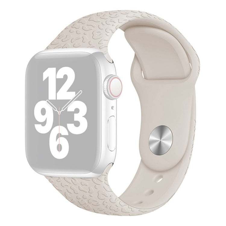 Super kønt Apple Watch Series 7 45mm Silikone Rem - Beige#serie_2