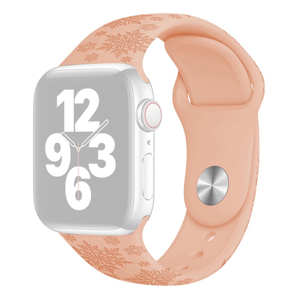 Super kønt Apple Watch Series 7 45mm Silikone Rem - Pink#serie_25