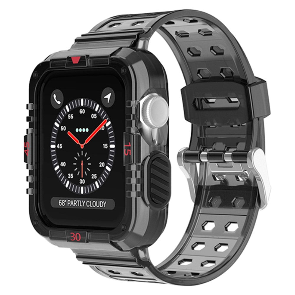 Vildt fint Apple Watch Series 7 45mm Silikone Rem - Sort#serie_1