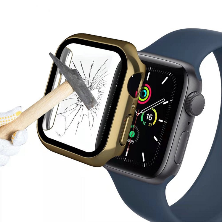 Fint Apple Watch Series 7 45mm Cover med Skærmbeskytter i Plastik og Hærdet Glas - Grøn#serie_3