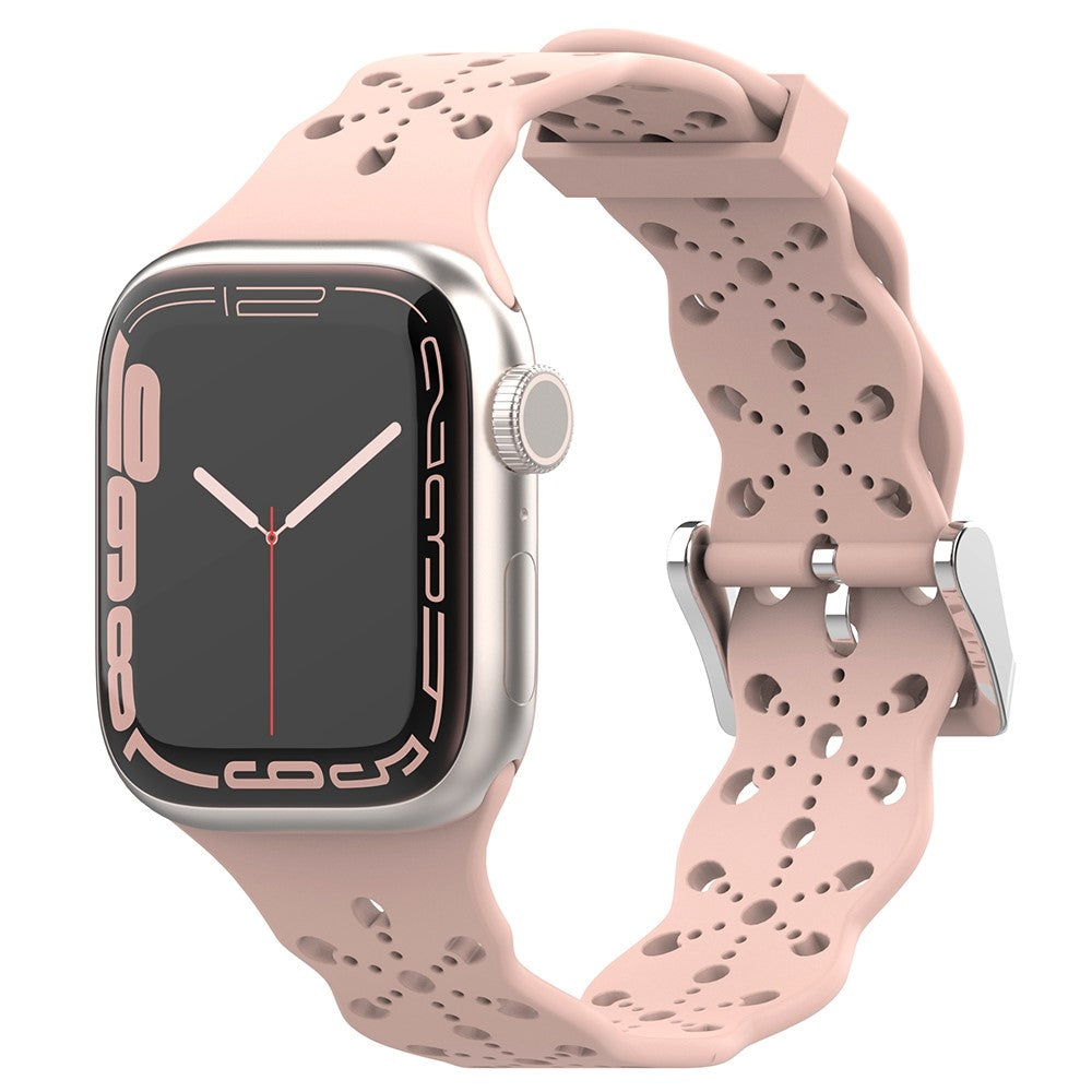 Vildt fed Apple Watch Series 7 45mm Silikone Urrem - Pink#serie_9